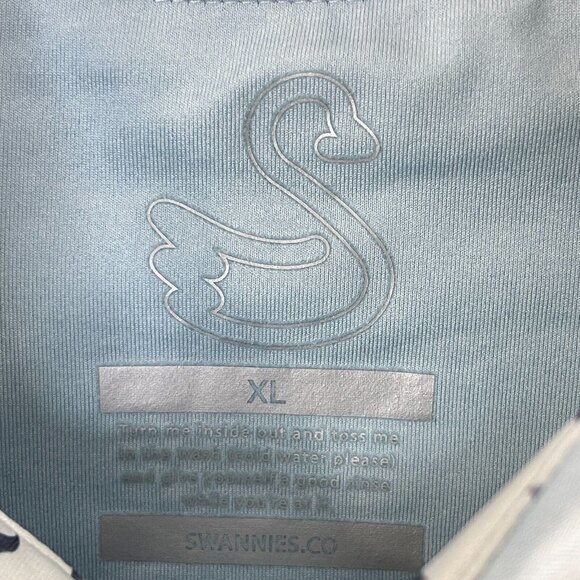 Swannies Men's Solid Blue Short Sleeve Athletic Golf Stretch Casual Polo Size XL - Picture 8 of 12